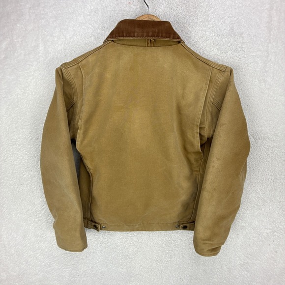 Carhartt Detroit Jacket Quilt Lined Youth 14 (XL) Y20 BRN Brown Red Lining - Picture 3 of 16